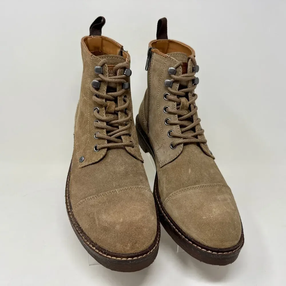 Steve Madden Ankle Boots Cap Toe Suede Brand New W/O Box Mens 9 Brown S-1539